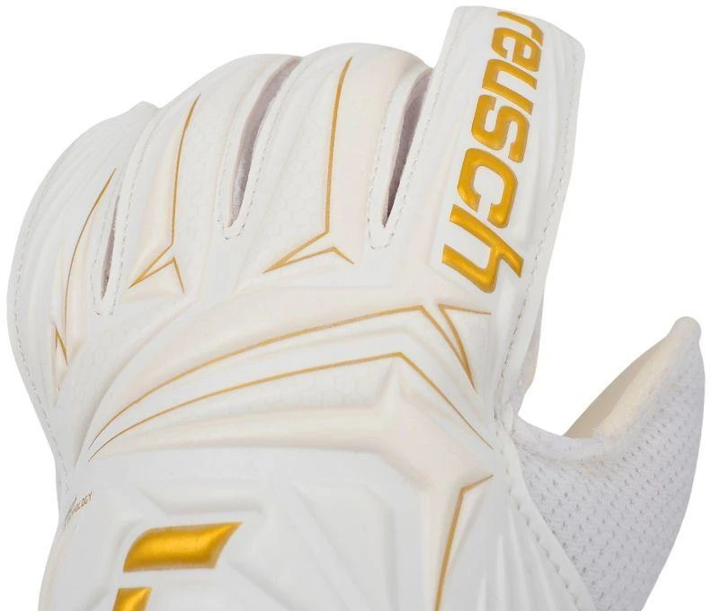 Reusch Attrakt AB1 Solid Junior vartininko pirštinės, baltos spalvos, 5672003 1130