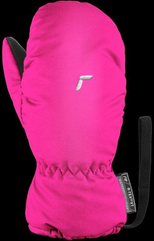 Reusch Olly R-TEX® XT pirštinės, vaikiškos slidinėjimo pirštinės, su lipduku, neperšlampamos, su pašiltinimu, rožinės (61/85/588/3350)
