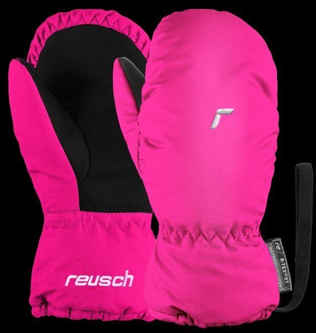 Reusch Olly R-TEX® XT pirštinės, vaikiškos slidinėjimo pirštinės, su lipduku, neperšlampamos, su pašiltinimu, rožinės (61/85/588/3350)