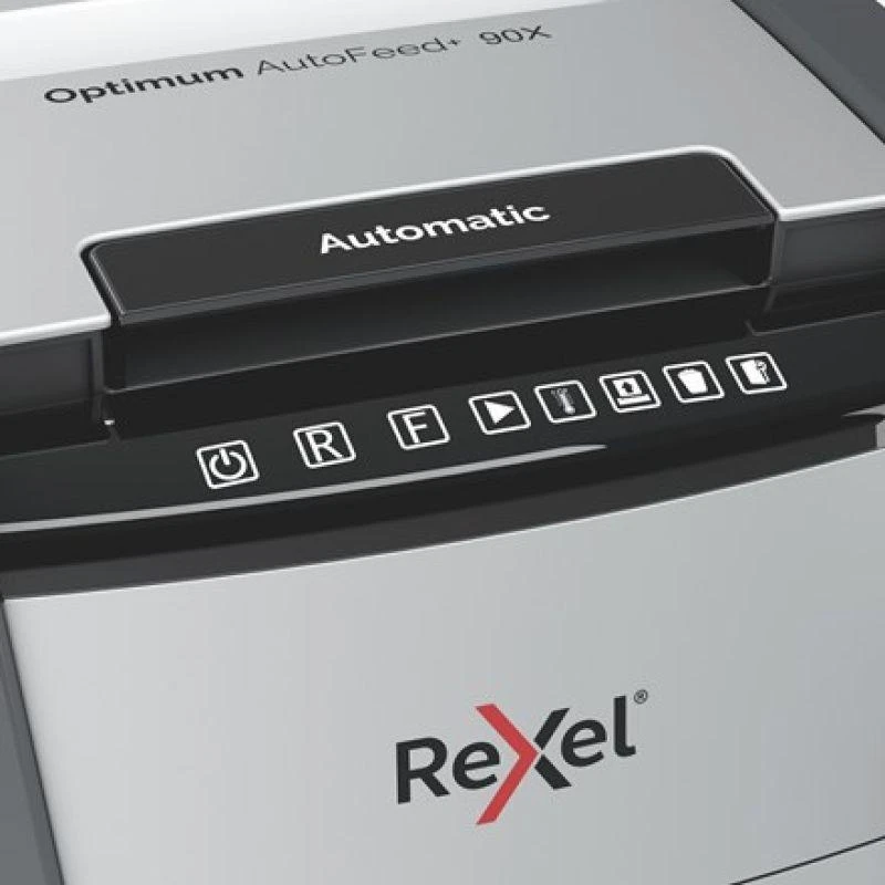 Popieriaus Smulkintuvas - Rexel Autofeed+ 90X Kryžminis 55 dB Juoda/Pilka