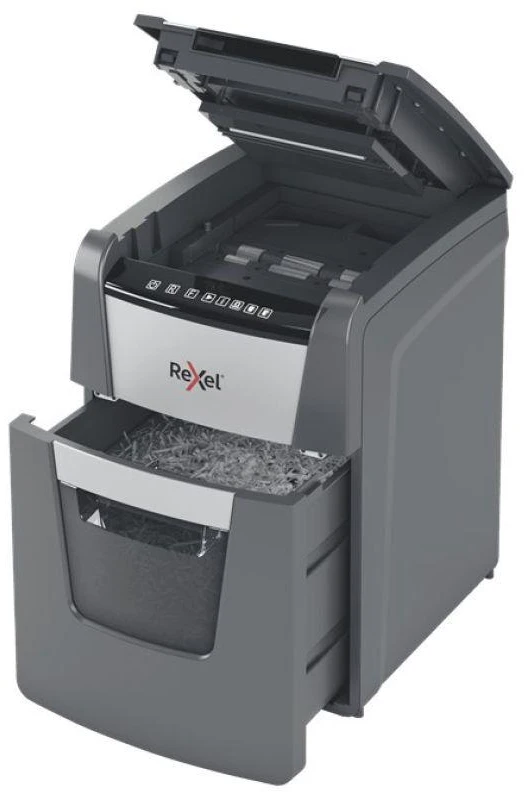 Popieriaus Smulkintuvas - Rexel Autofeed+ 90X Kryžminis 55 dB Juoda/Pilka