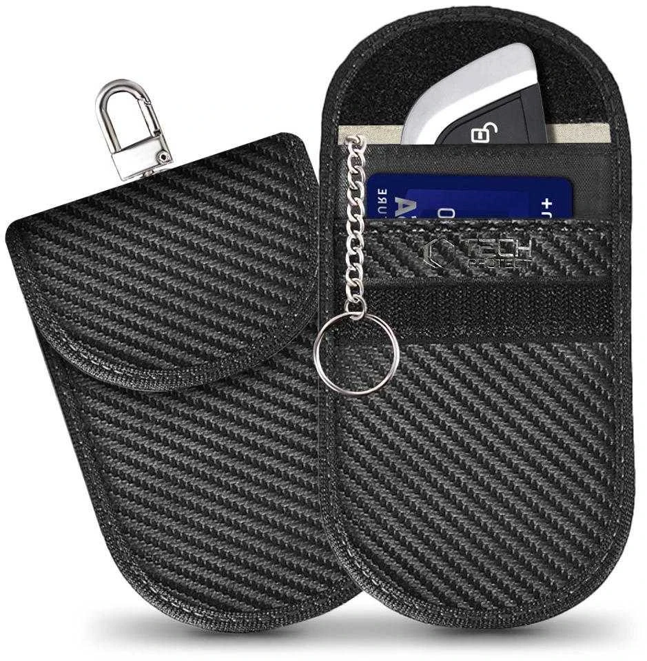 Tech-Protect KLR100 RFID Blocking Car Key – dėklas juodos spalvos – Carbon