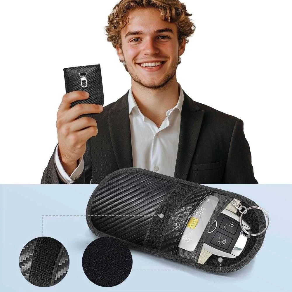 Tech-Protect KLR100 RFID Blocking Car Key – dėklas juodos spalvos – Carbon