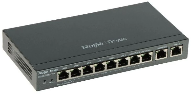 10 prievadų maršrutizatorius Ruijie Reyee RG-EG210G-P-V3