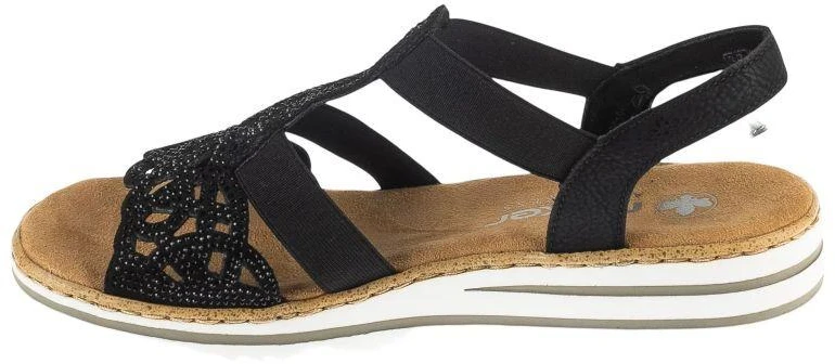 Rieker sandalai V0646-00 juodi 36