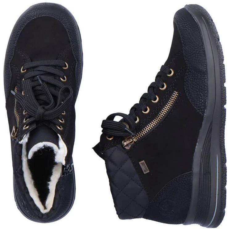 Rieker W RKR567 Atsparus vandeniui Insulated Leather Ankle Boots
