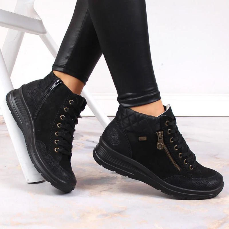 Rieker W RKR567 Atsparus vandeniui Insulated Leather Ankle Boots