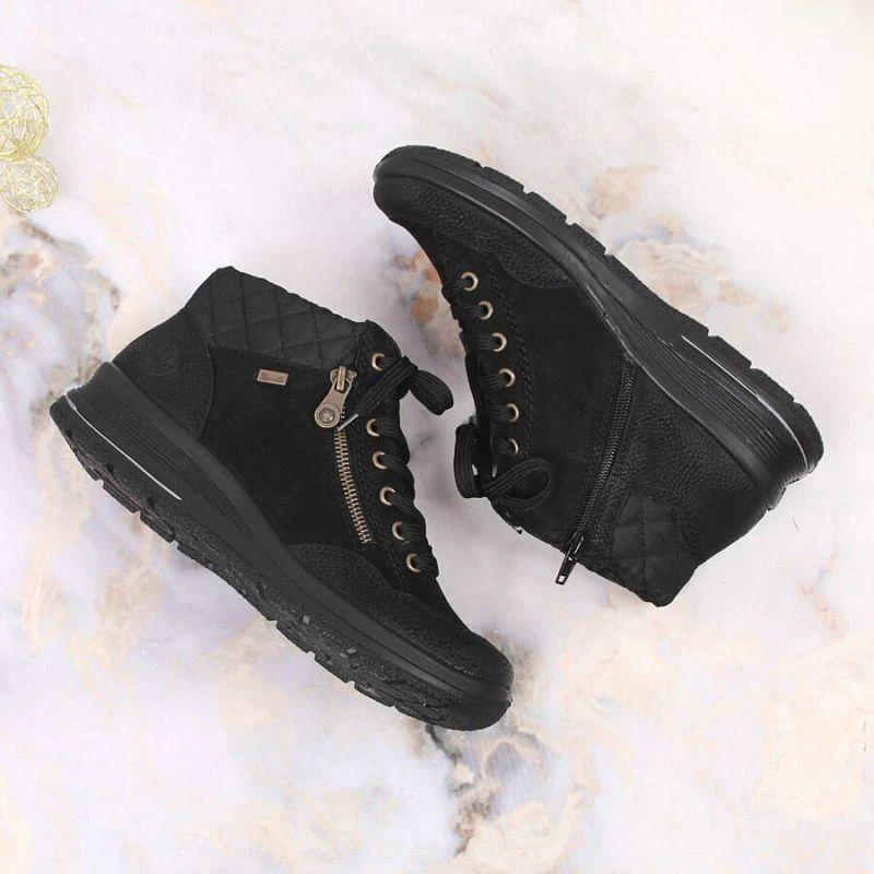 Rieker W RKR567 Atsparus vandeniui Insulated Leather Ankle Boots