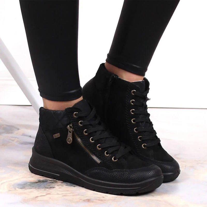 Rieker W RKR567 Atsparus vandeniui Insulated Leather Ankle Boots