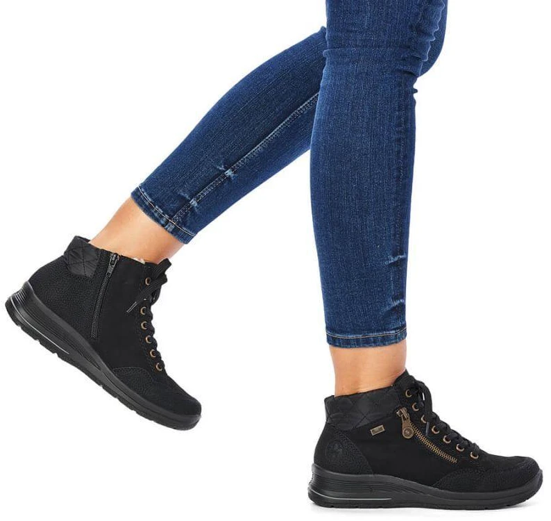 Rieker W RKR567 Atsparus vandeniui Insulated Leather Ankle Boots