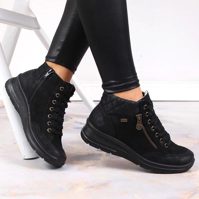 Rieker W RKR567 Atsparus vandeniui Insulated Leather Ankle Boots
