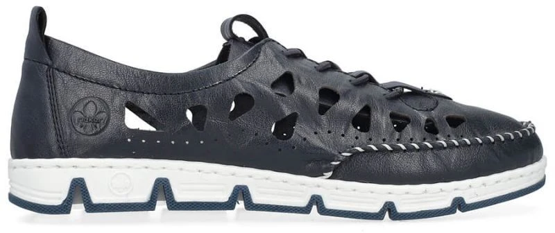 Rieker W RKR652 tamsiai mėlyni atviri odiniai batai