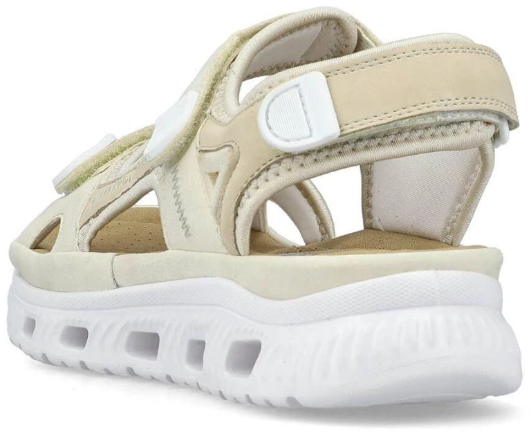 Rieker W RKR691 patogūs velcro sandalai smėlio spalvos