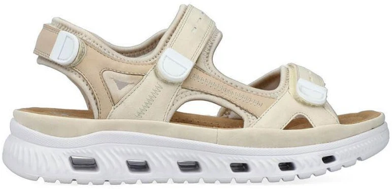 Rieker W RKR691 patogūs velcro sandalai smėlio spalvos