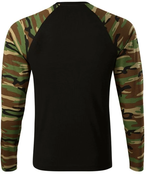 Rimeck Camouflage ilgomis rankovėmis M marškinėliai MLI-16633, karinis rudas raštas
