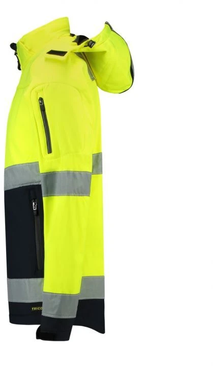 Rimeck dviejų spalvų EN ISO 20471 softshell striukė M MLI-T5297 fluorescentinė geltona