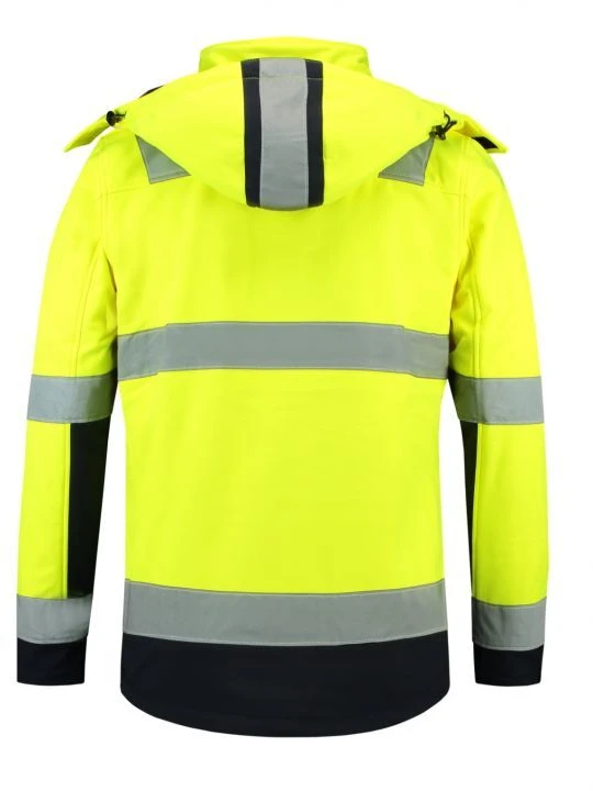 Rimeck dviejų spalvų EN ISO 20471 softshell striukė M MLI-T5297 fluorescentinė geltona