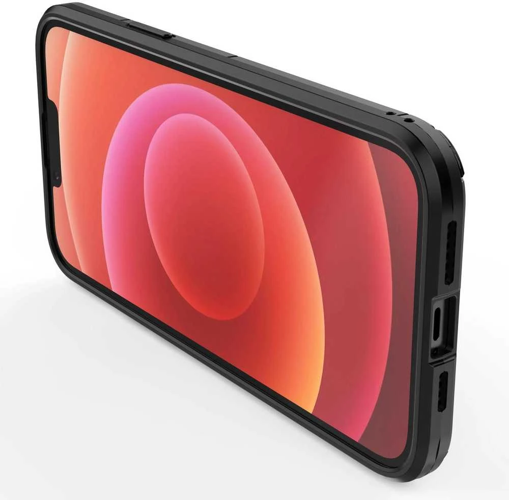 Hurtel Ring Armor dėklas telefonui Apple iPhone 14 Pro Max armored magnetic holder ring juodos spalvos