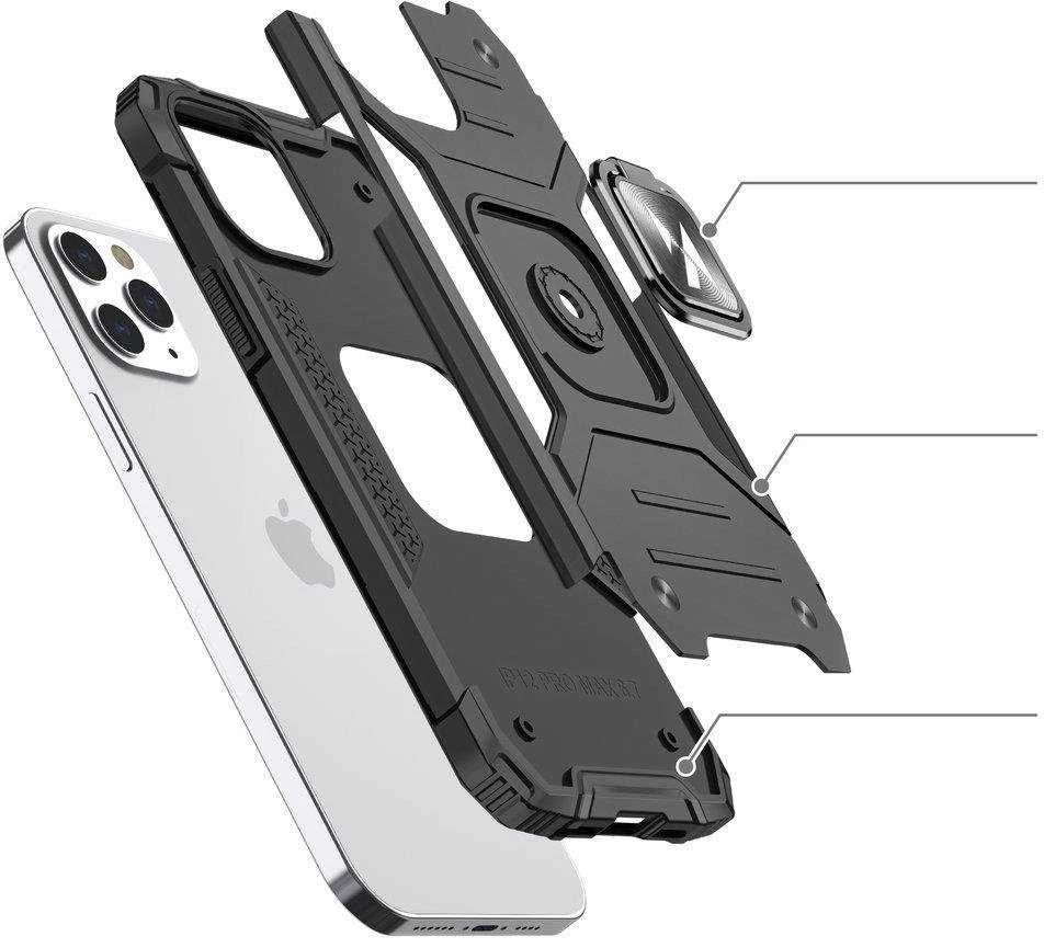 Wozinsky Ring Armor dėklas skirtas iPhone 13 mini, sidabrinis