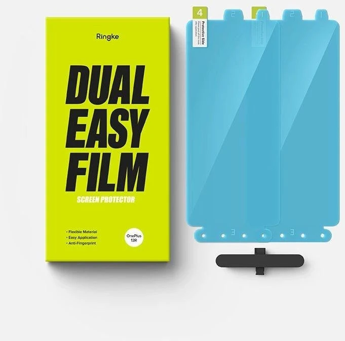 Ringke Dual Easy 2 pakuočių ekrano apsauga, skirta OnePlus 13R – skaidri