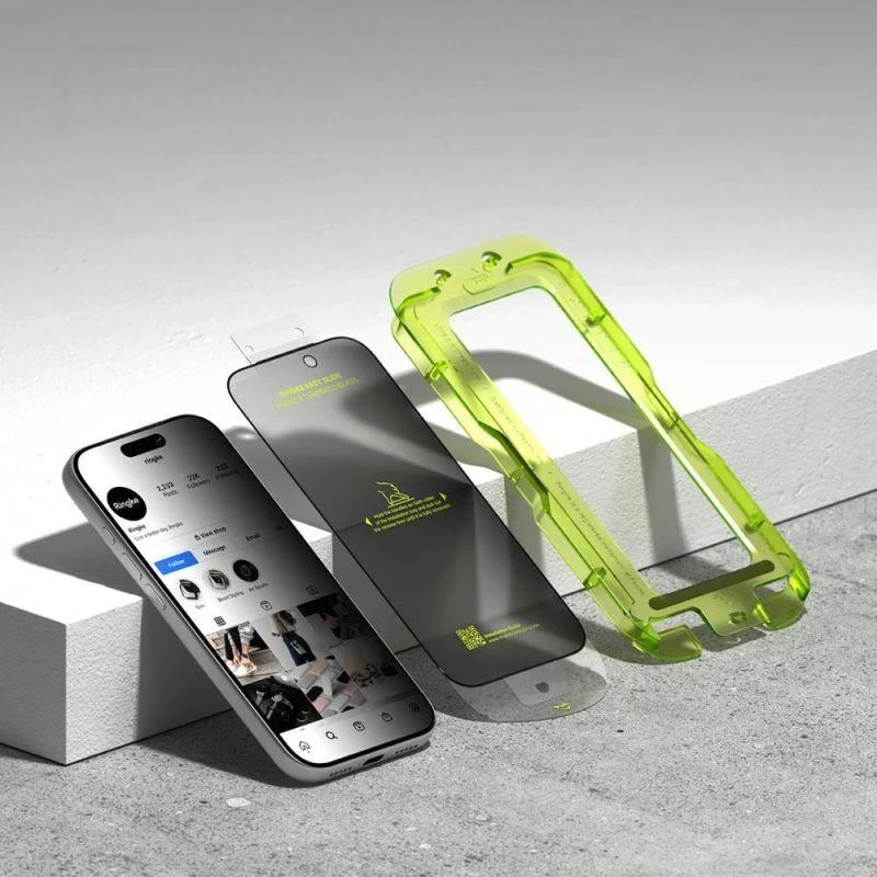 Ringke Easy Slide 2-pack Privacy Glass skirtas Apple iPhone 17 Pro – juodos spalvos