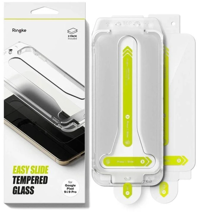 Apsauginis stiklas Google Pixel 9 / 9 Pro Ringke Easy Slide 2 vnt. Clear