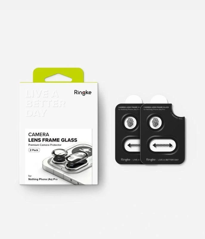 Telefono kameros apsauga Ringke CAMERA 2-pack Nothink Phone 4A Pro juodos spalvos