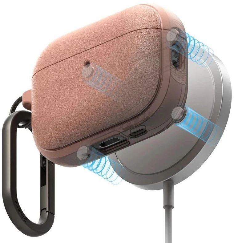 Ringke Onyx magnetinis MagSafe dėklas skirtas AirPods Pro 3 - Rožinė