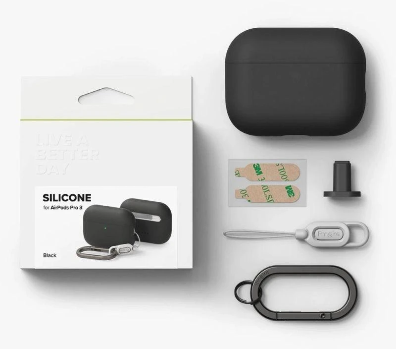 Ringke Silikoninis dėklas AirPods Pro 3 - Juodas