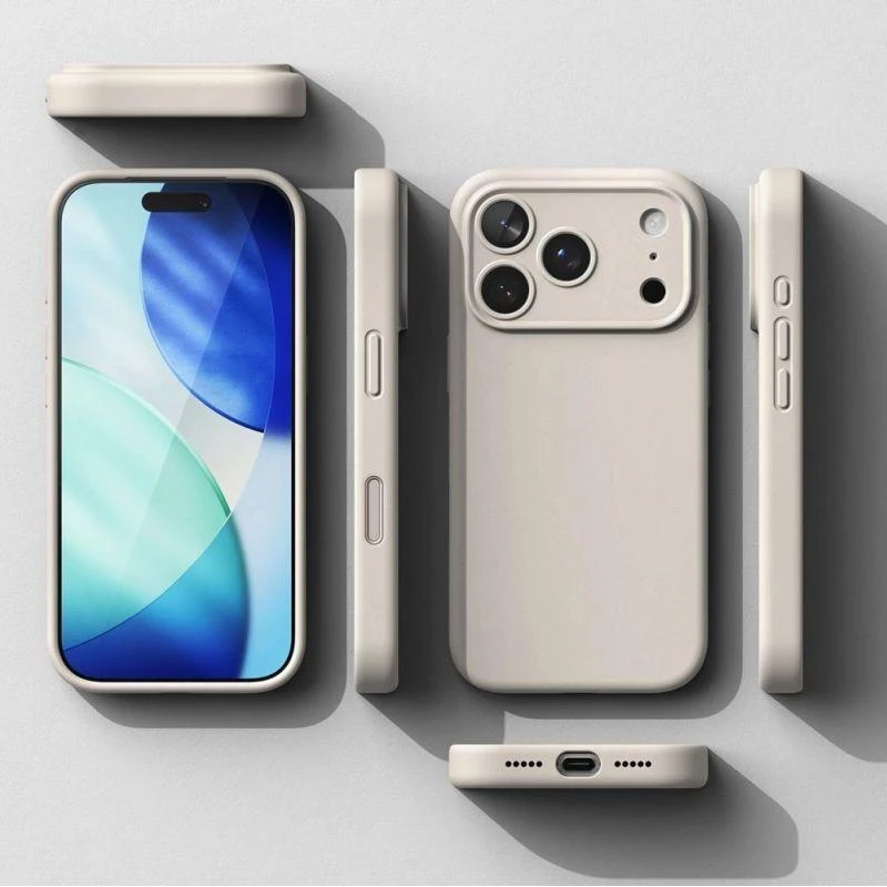 Ringke Silikoninis Magnetinis MagSafe dėklas iPhone 17 Pro - Smėlio spalvos