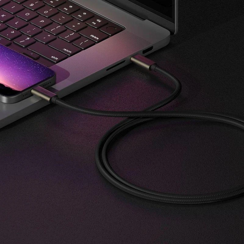Kabelis PD 240W 2m USB-C – USB-C Ringke USB 3.2 GEN 2X2 Juodos spalvos