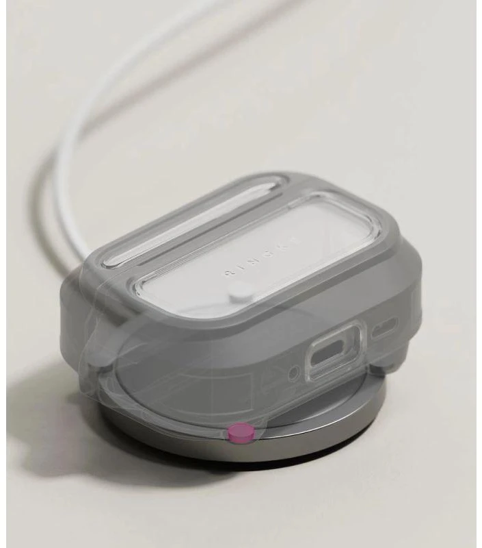 Dėklas „Ringke UX Magnetic MagSafe“ ausinės, Apple AirPods Pro 3, Juodas/Clear