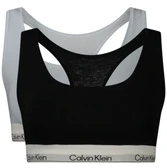 Rinkinys 2 biustonoszy bralette Calvin Klein LV00QF8494 – juoda / Šviesiai mėlynas Plein Air