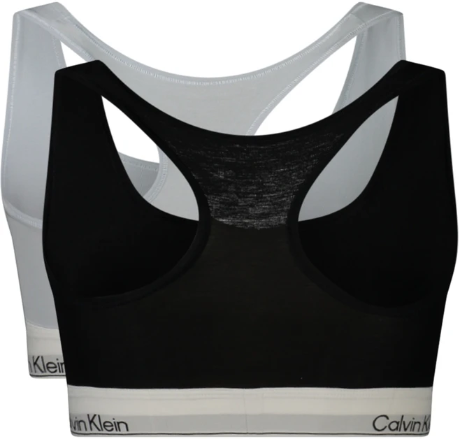 Rinkinys 2 biustonoszy bralette Calvin Klein LV00QF8494 – juoda / Šviesiai mėlynas Plein Air