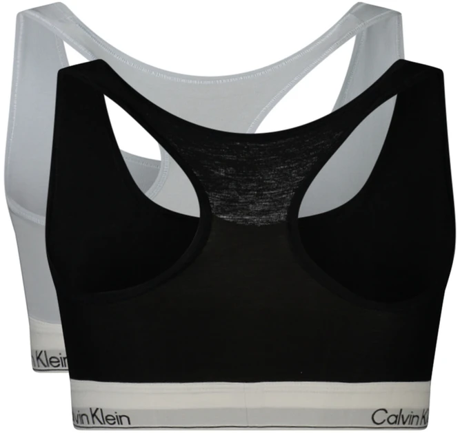 Rinkinys 2 biustonoszy bralette Calvin Klein LV00QF8494 – juoda / Šviesiai mėlynas Plein Air