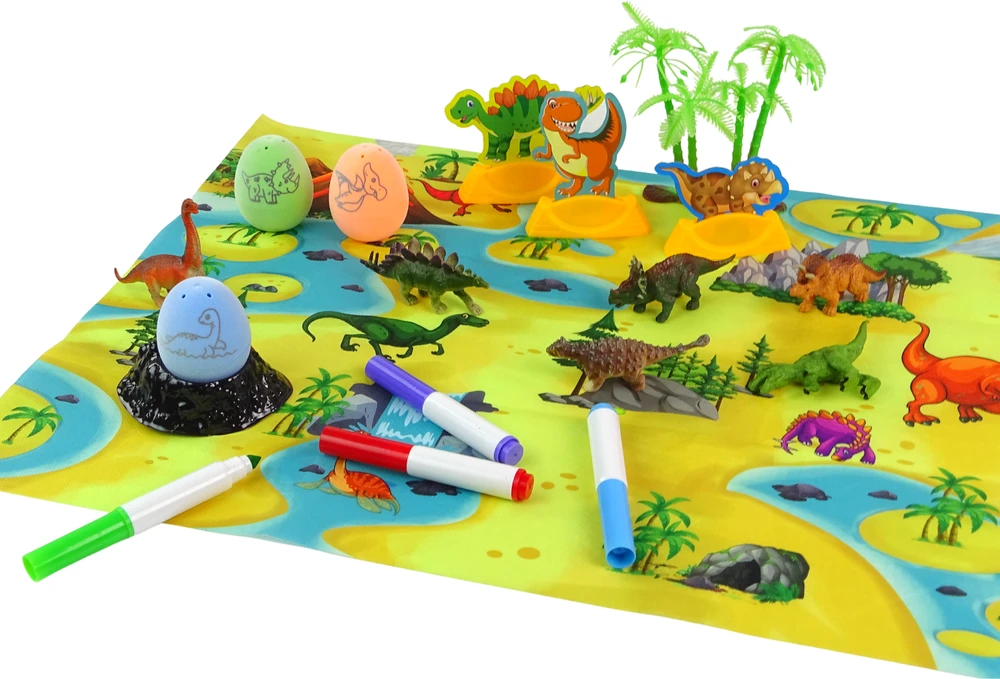 Dinozaurų kūrybinis rinkinys Lean Toys