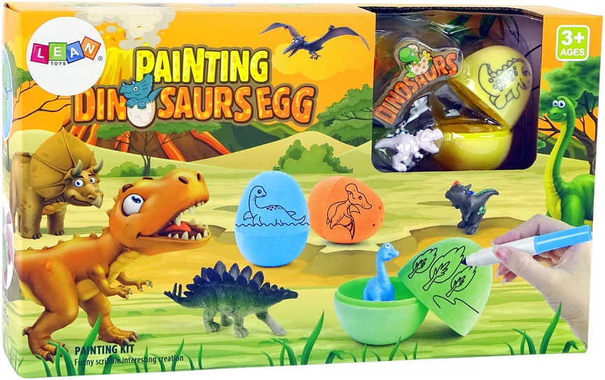 Dinozaurų kūrybinis rinkinys Lean Toys