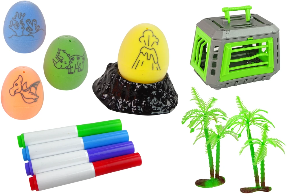 Dinozaurų kūrybinis rinkinys Lean Toys