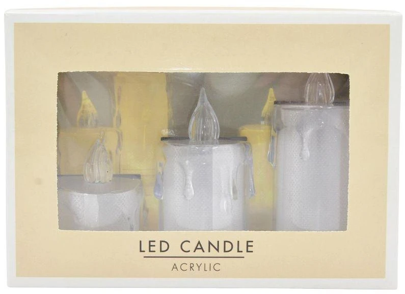 Christmas Gifts trijų LED dekoratyvinių žvakių rinkinys