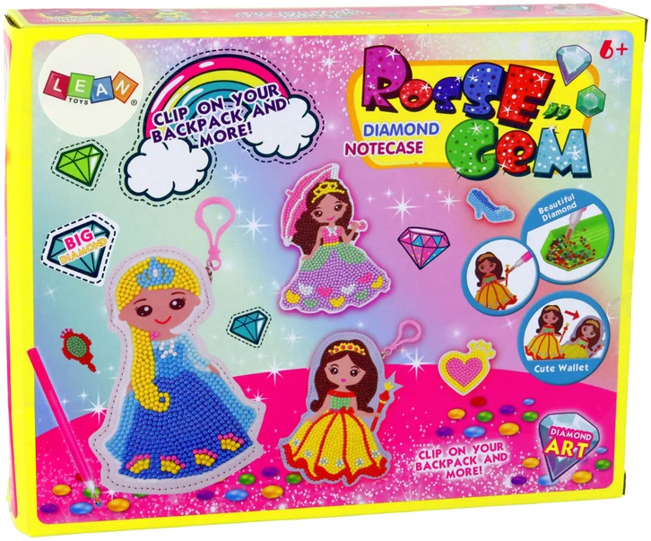 Lean Toys Karoliukų rinkinys LeanToys su princesės raktų pakabuku