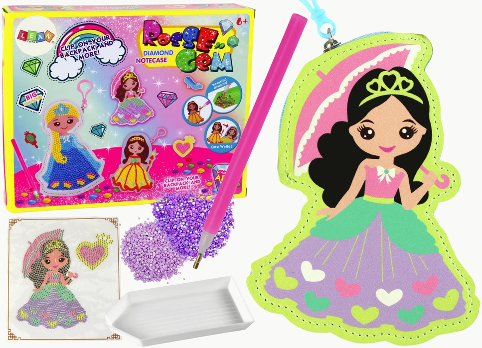 Lean Toys Karoliukų rinkinys LeanToys su princesės raktų pakabuku