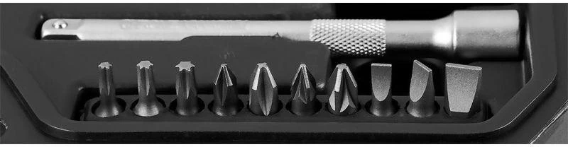 Neo Tools Rinkinys 1/4", 3/8", 46 vnt. CrV praleidžiamųjų galvučių rinkinys