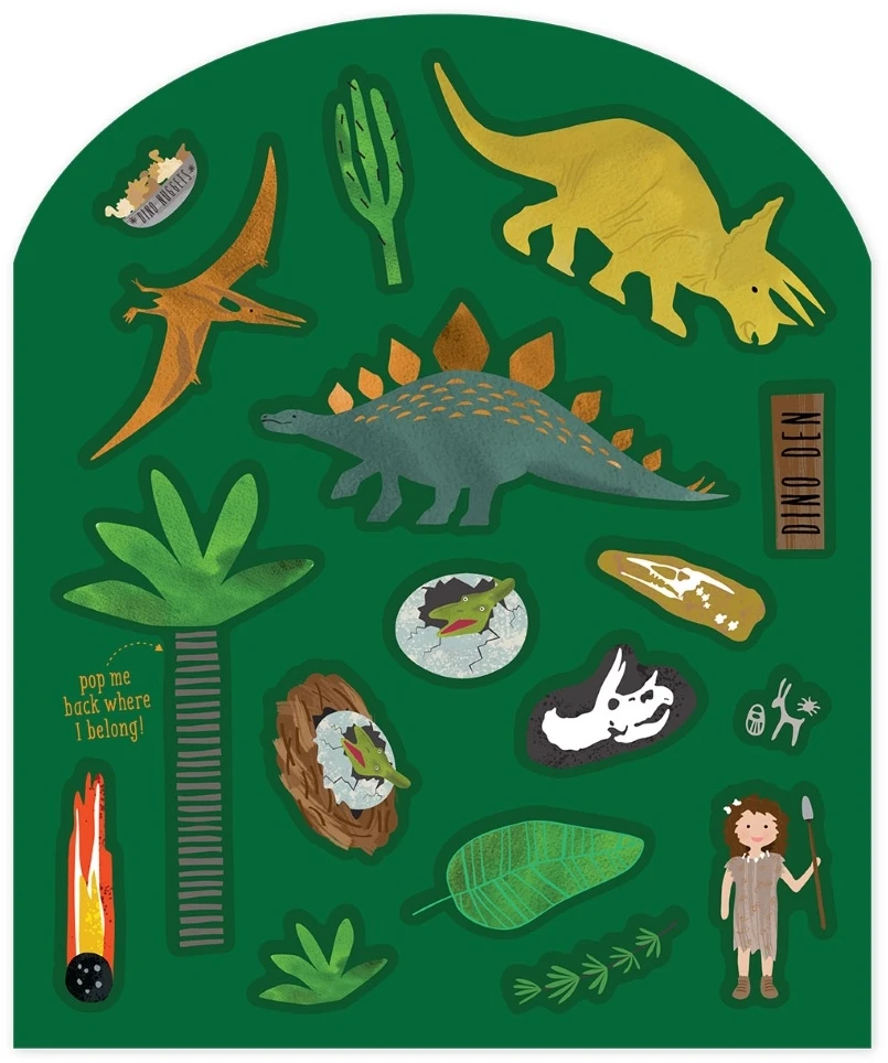 Rock Rinkinys su daugkartiniais lipdukais, Dinozaurai