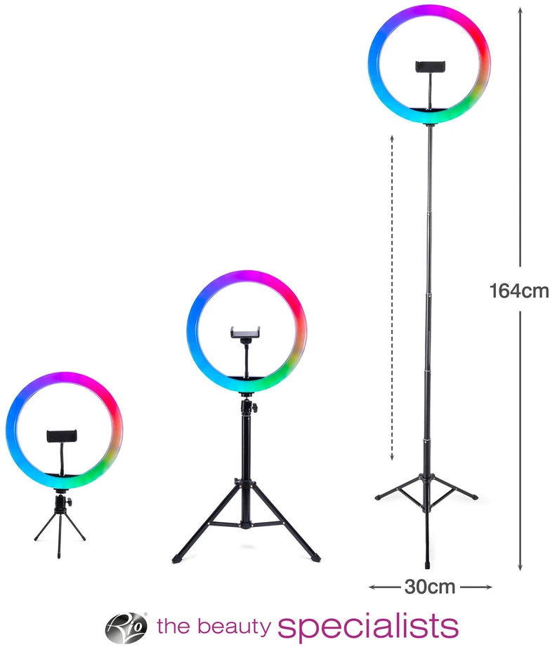 Rio RL12-EU/1,4 30 cm RGB žiedinė studijinė lemputė