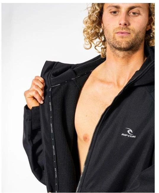 RIP CURL Anti-Series pončas su gobtuvu - juodas