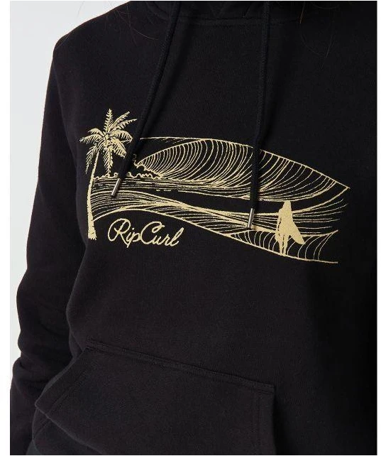 „Rip Curl“ džemperis su gobtuvu „Playabella Script“ – juodas
