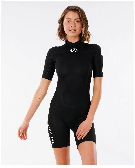 RIP CURL Freelite trumpomis rankovėmis pavasarinis putų kostiumas moterims - juodas
