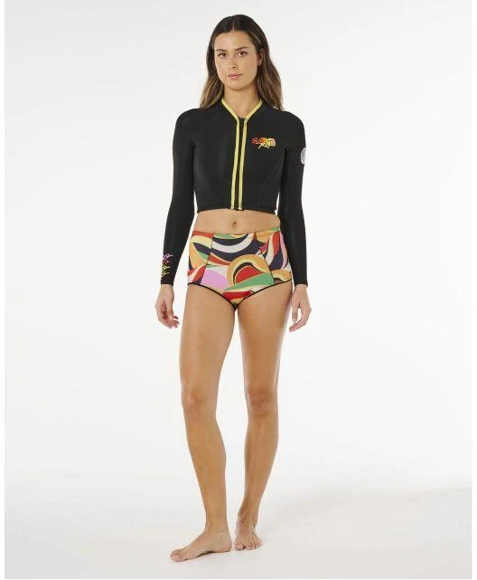 Rip Curl G-Bomb 1.5 Ls Fz Crop Jkt moteriška striukė, juoda
