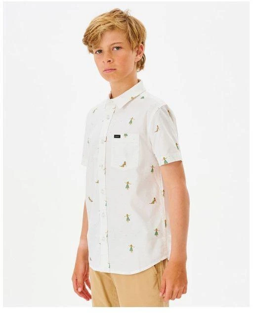 RIP CURL Hula Breach marškiniai berniukams, balti