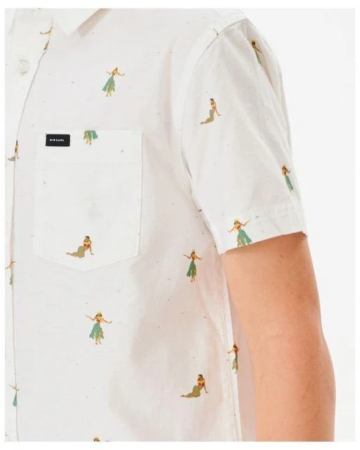 RIP CURL Hula Breach marškiniai berniukams, balti